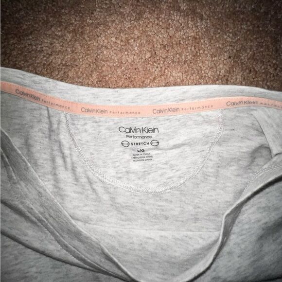 CALVIN KLEIN Performance Grey Long Sleeve Top, Size L - Picture 3 of 5
